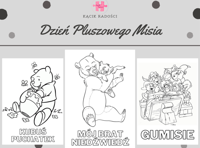 Kolorowanki ZNANE MISIE