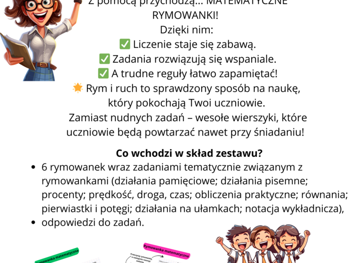 Rymowanki matematyczne - połącz zabawę z nauką!