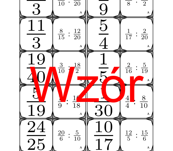 Domino - Dzielenie ułamków | matematyka