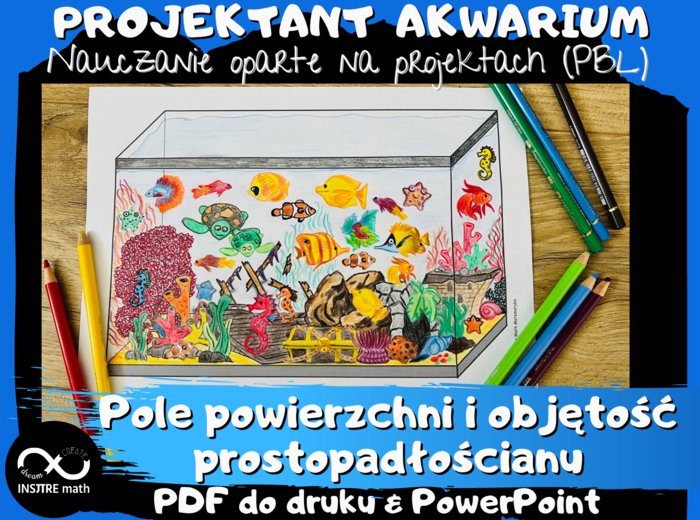 Pole powierzchni i objętość prostopadłościanu. Projekt matematyczny: Zaprojektuj Akwarium. Nauczanie Oparte na Projektach (PBL) dla kl.5-8.