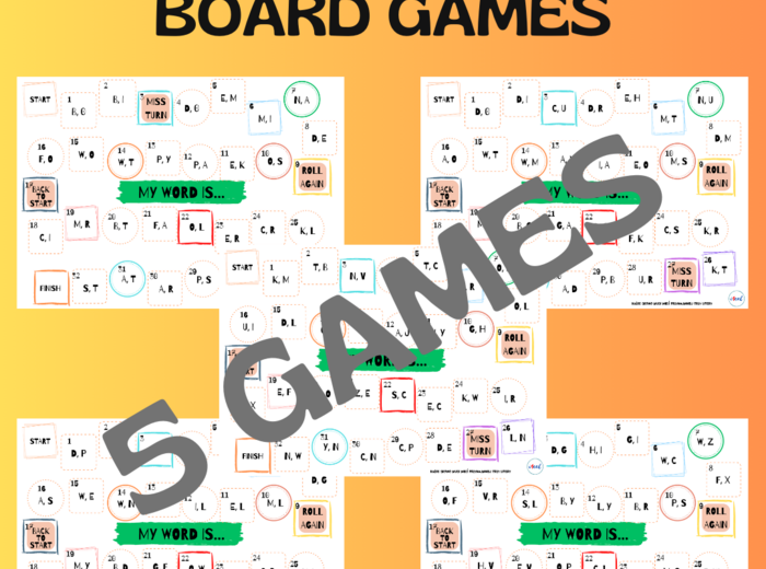 MY WORD IS… BOARD GAMES