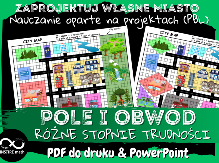Projekt matematyczny: ZAPROJEKTUJ WŁASNE MIASTO - POLE I OBWÓD. Nauczanie Oparte na Projektach (PBL)