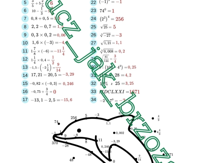 Połącz kropki w Dzień Kropki, Działania na liczbach.