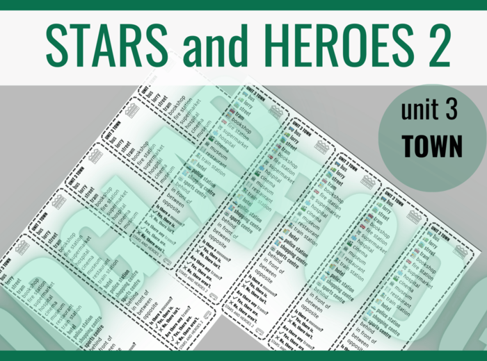 Stars and Heroes 2 unit 3 TOWN – zakładki do książki