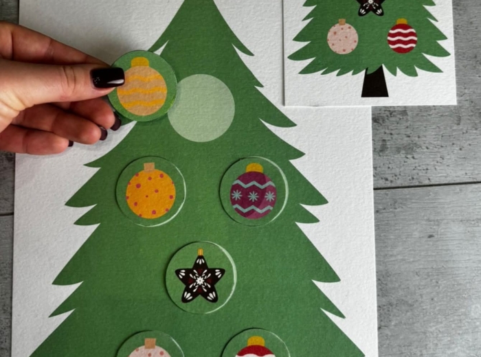 Układanka lewopółkulowa-choinka