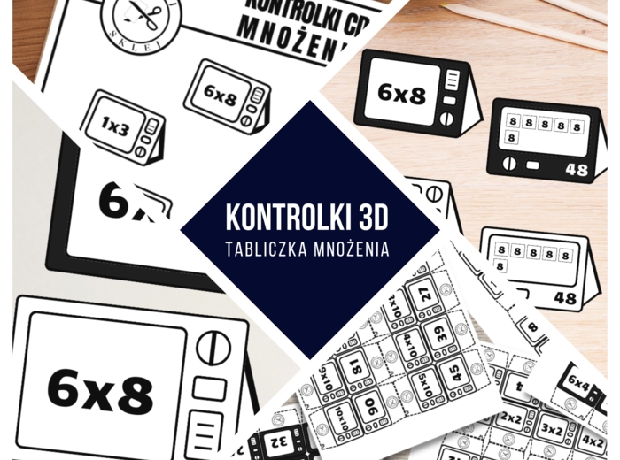 Tabliczka mnożenia – kontrolki 3D
