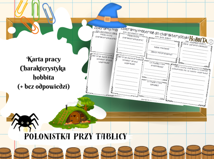 Karta pracy charakterystyka hobbita bez rozwiązań