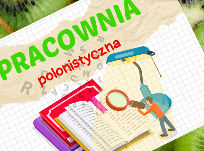 Pracownia polonistyczna - tabliczka na drzwi, witacz