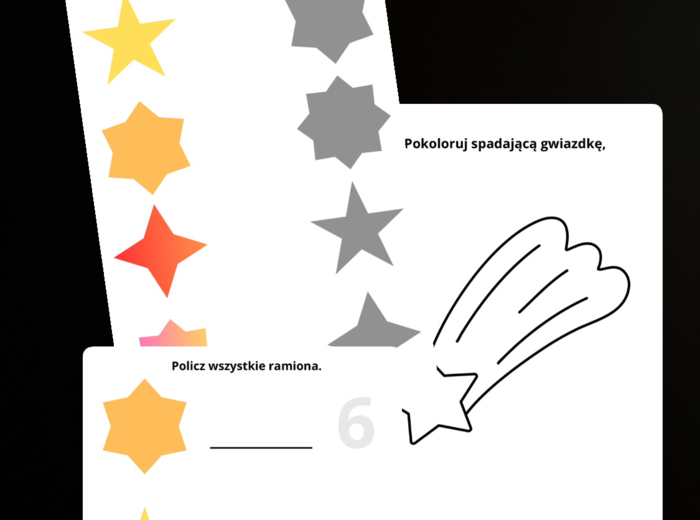 Karty pracy GWIAZDKI BOŻE NARODZENIE ŚWIĘTA 3 łatki przedszkole