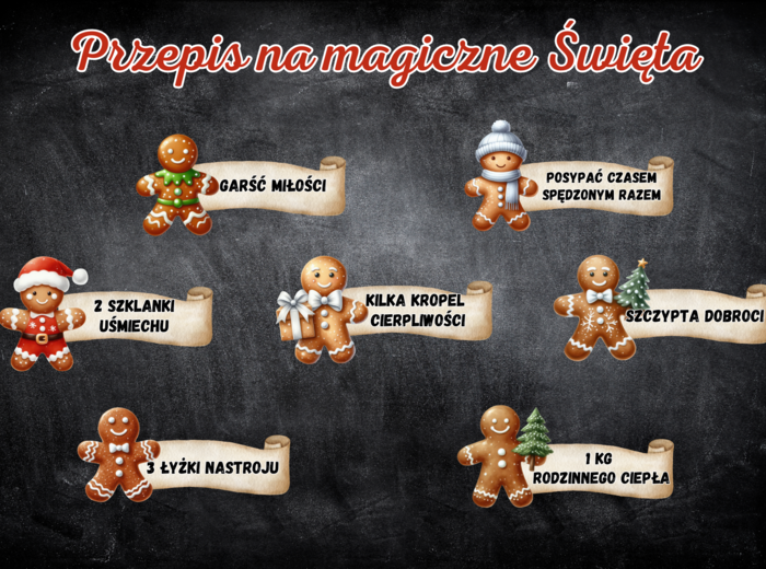 GAZETKA "PRZEPIS NA MAGICZNE/UDANE ŚWIĘTA" - WERSJA Z PIERNICZKAMI