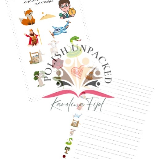 Ikony (obrazki) do lektury "Mały Książę", język polski, egzamin ósmoklasisty, lektura obowiązkowa klasa 7-8