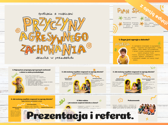 Prezentacja referat „Przyczyny agresywnego zachowania dziecka w przedszkolu”