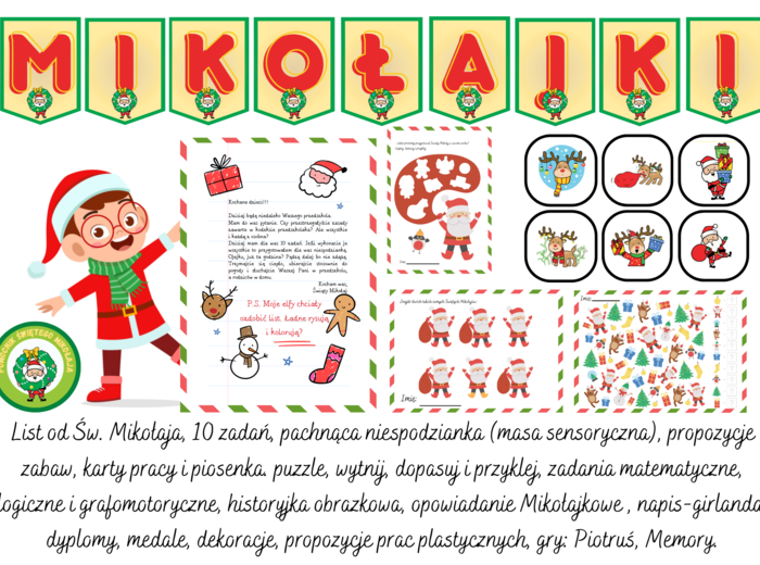 Mikołajki - List od Świętego Mikołaja oraz zadania