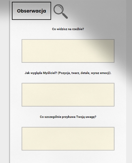 Karta pracy: "Kim jest Myśliciel?"