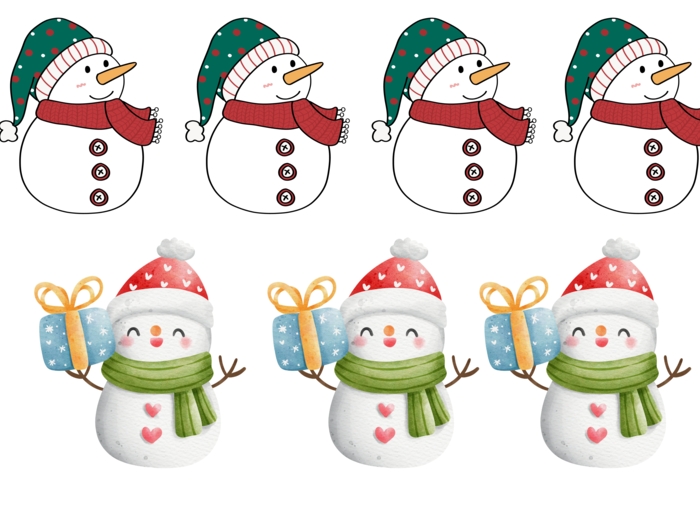 Elementy do gazetki zimowej.