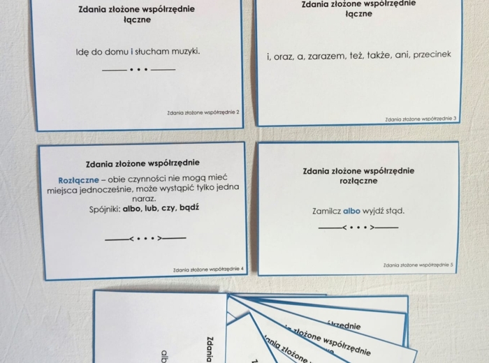 Zdania złożone współrzędnie - typy i wykresy - teoria