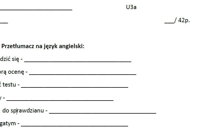 Brainy 6 unit 3 sprawdzian