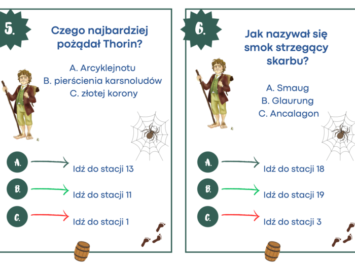 "Hobbit" - stacje zadaniowe (lekcja w ruchu)