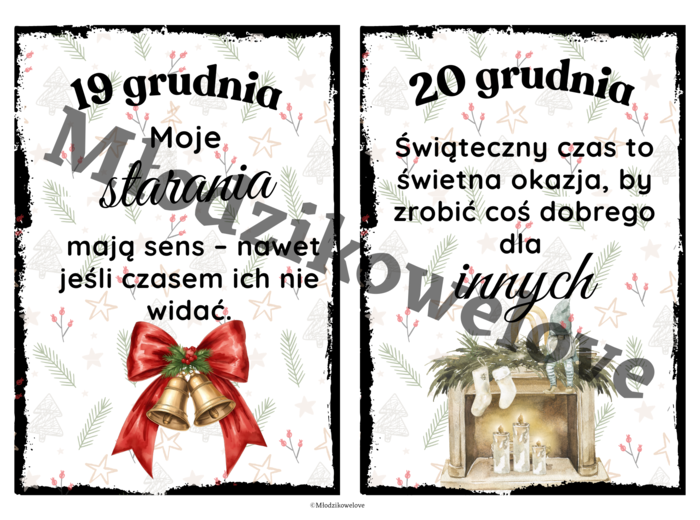 Kalendarz adwentowy-afirmacje