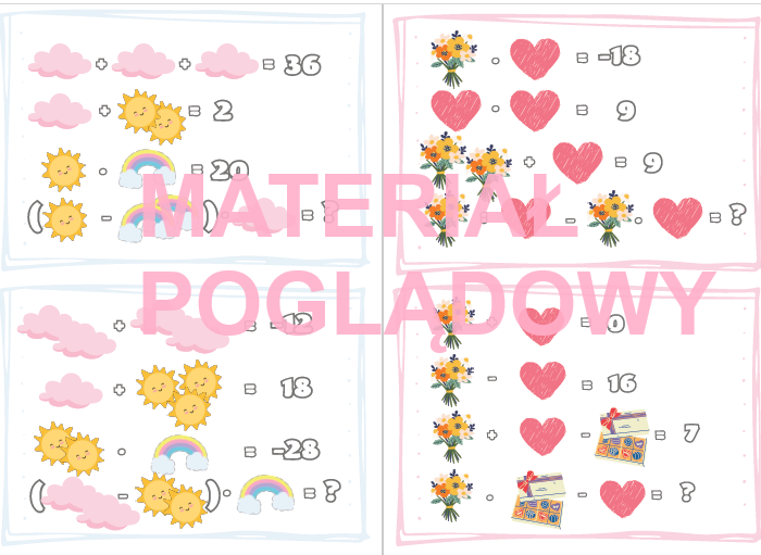 zagadki logiczne - liczby całkowite, klasy 5, 6, 7, 8