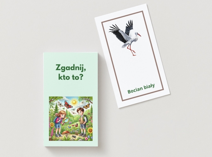 Zgadnij, kto to? - Gra. Karty z gatunkami roślin / zwierząt