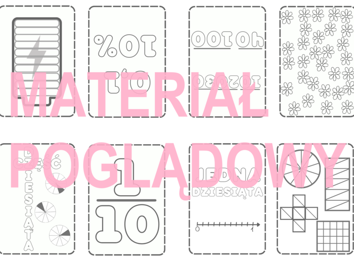 Książeczka ułamkowa - jedna dziesiąta. Ułamki zwykłe - klasa 4,5