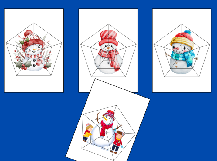 DZIEŃ BAŁWANA – Dzień Bałwanka – ZIMA – puzzle – układanka- układanki – biblioteka – świetlica – przedszkole – 14 wersji