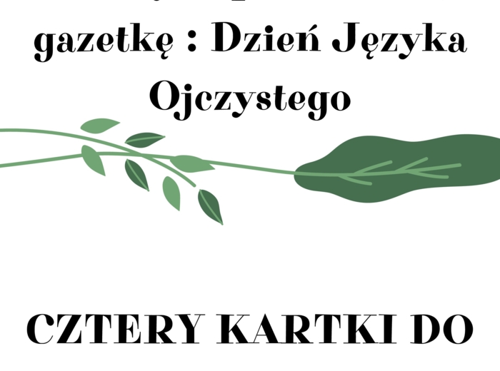 Dzień Języka Ojczystego - napis