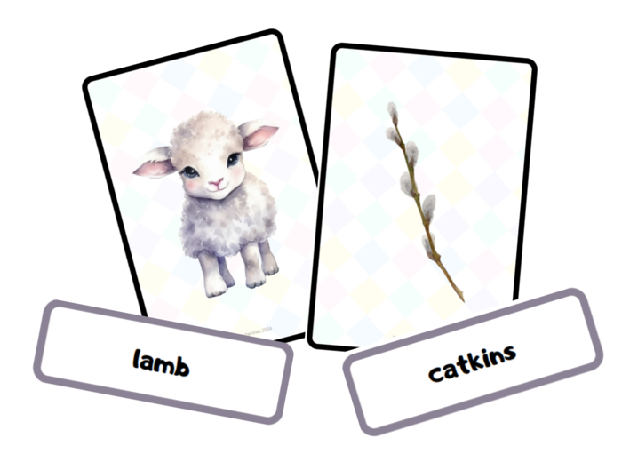 Easter Flashcard Set- Zestaw Wielkanocnych kart obrazkowych i wyrazowych
