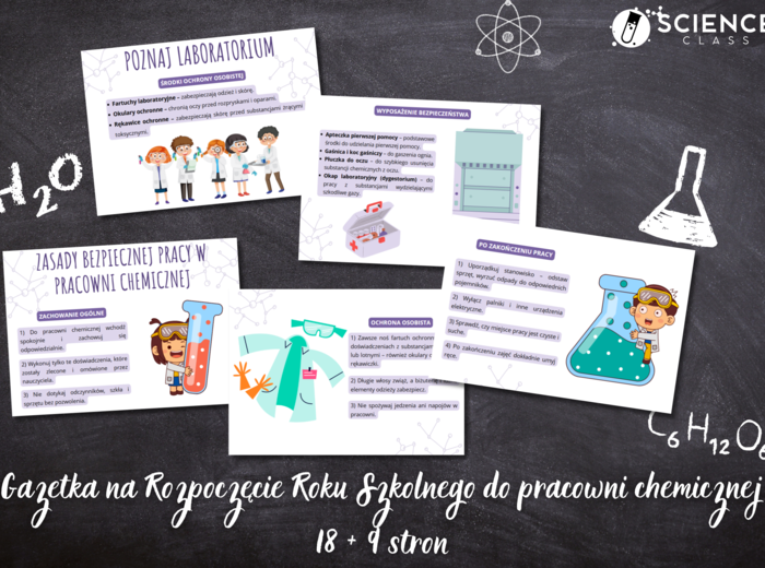 Gazetka na Rozpoczęcie Roku Szkolnego do pracowni chemicznej