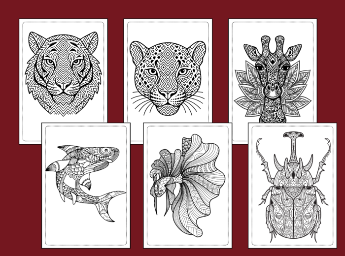 🦁 🐯 66 mandali do druku – idealne na DZIEŃ ZWIERZĄT 🦊 - kolorowanka – mandala – jesień – biblioteka – świetlica - gazetka