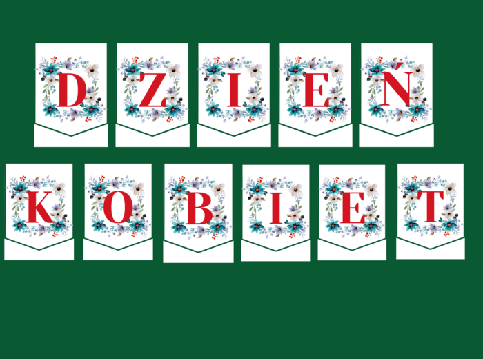 DZIEŃ KOBIET – girlanda – napis – gazetka – wersja 5