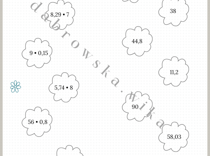 Mnożenie ułamków dziesiętnych przez liczby naturalne