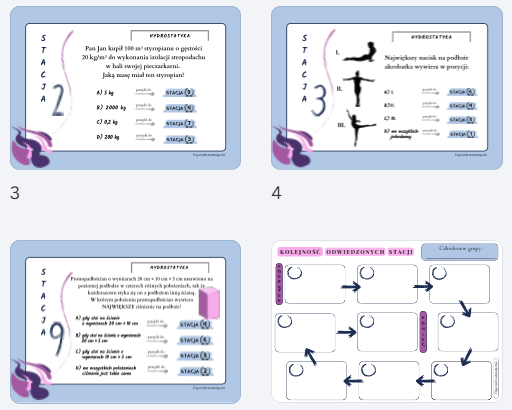 Hydrostatyka bez nudy! – stacje zadaniowe z fizyki (ciśnienie, siła wyporu, pływanie ciał). Gotowy pomysł na lekcję.