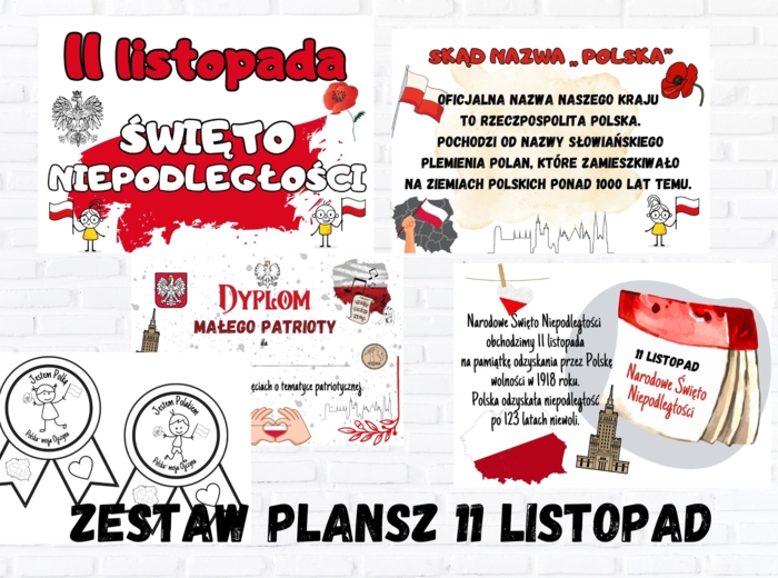 Plansze kolorowe - 11 listopada