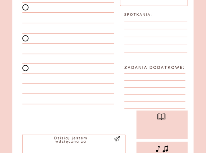 Mini Planer - Cyfrowy planer w układzie pionowym - bezdatownik