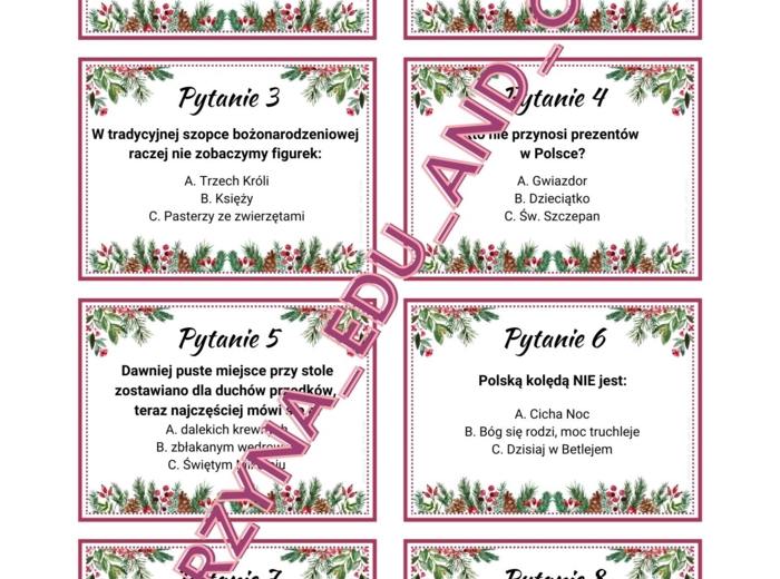 Quiz świąteczny