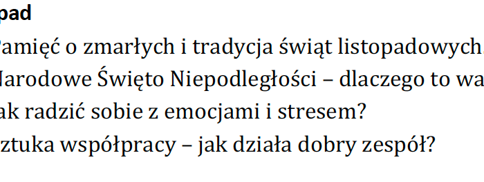 PLAN PRACY WYCHOWAWCY KLASA 6, PLANY PRACY WYCHOWAWCZEJ DLA KLASY 6