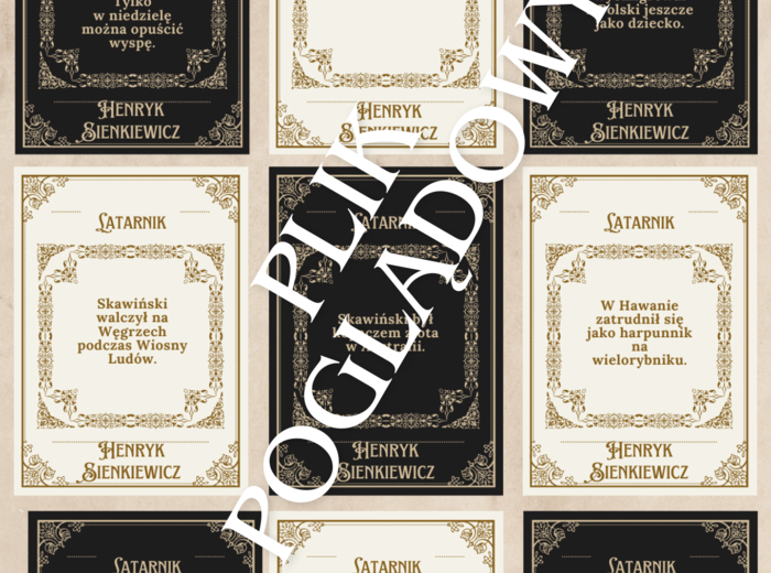 Karty prawda-fałsz "Latarnik"