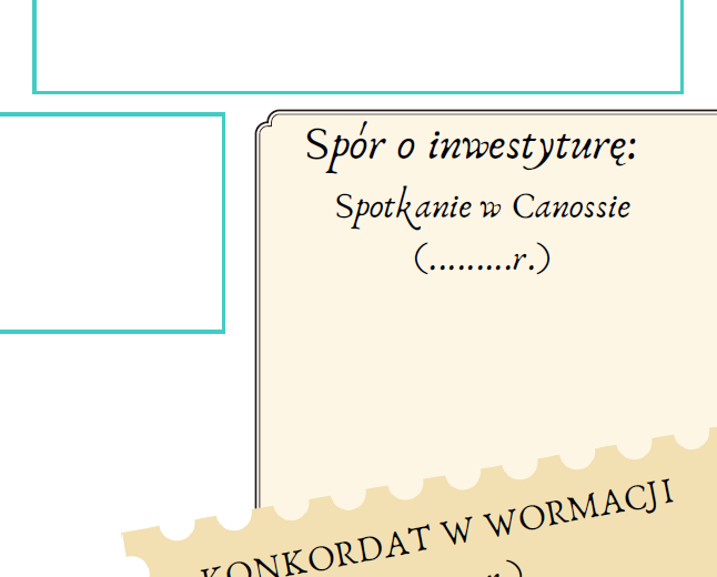 "Konflikt papiestwa z cesarstwem" - prezentacja + karta pracy