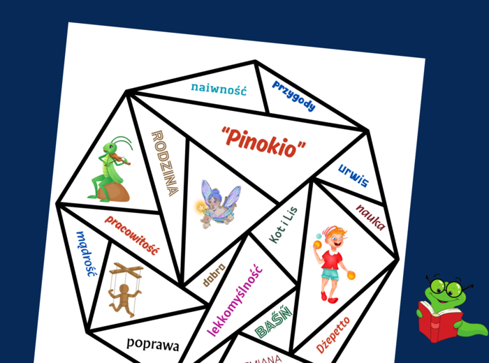 "PINOKIO" – układanka – puzzle – egzamin – powtórka - lektura uzupełniająca - karta pracy – EGZAMIN – powtórka