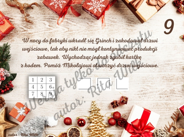 Matematyczny kalendarz adwentowy (klasy 7-8)