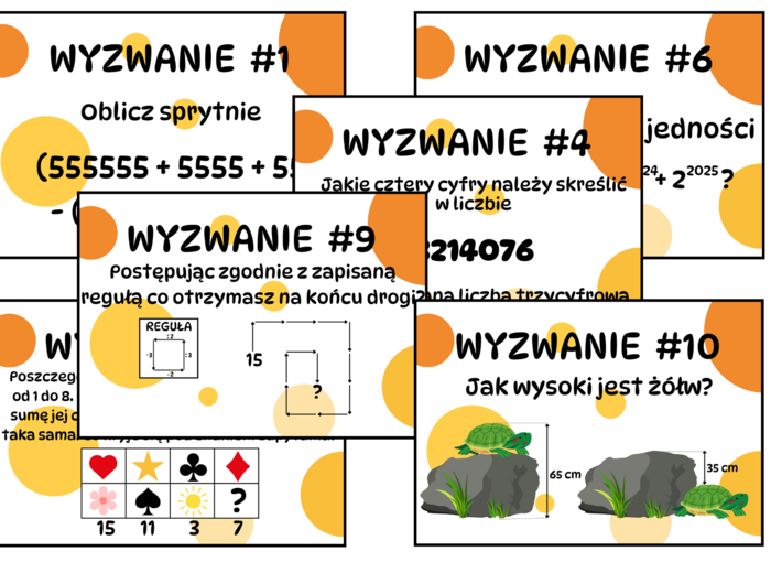 Logiczne potyczki. Łamigłówki matematyczne. Gazetka.