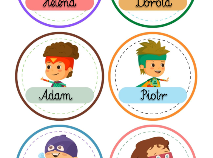 Etykiety - Superbohaterowie