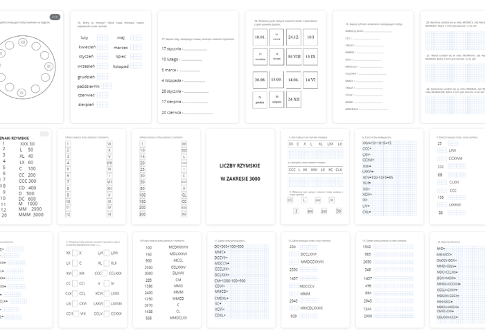 LICZBY RZYMSKIE 1-3000