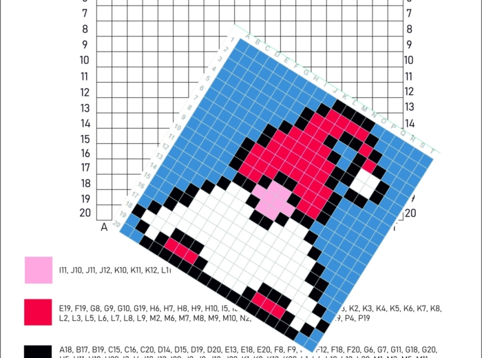 Kodowanka zimowa - świąteczna (krasnal), odkoduj obrazek