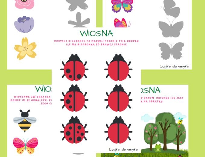 Wiosna - kreatywne karty pracy