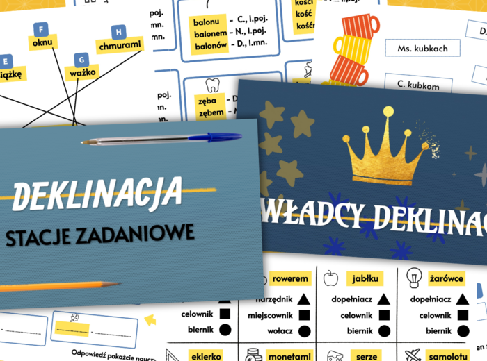 Deklinacja - stacje zadaniowe "Władcy Deklinacji"