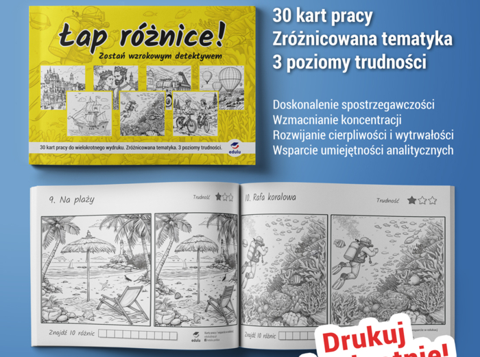 Łap różnice! - zadania na spostrzegawczość, koncentrację, wytrwałość