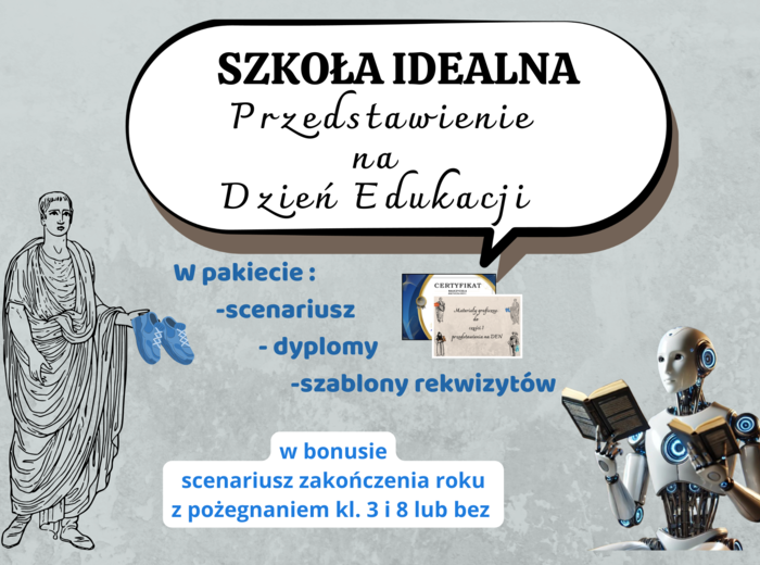 Dzień Edukacji Narodowej - kompletny pakiet materiałów; scenariusz, grafiki, muzyka.